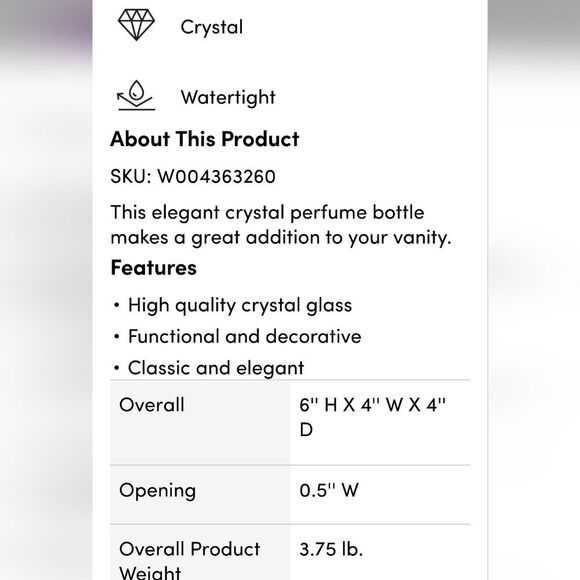 Tizzo Designs Crystal Decorative Bottle - Picture 3 of 8